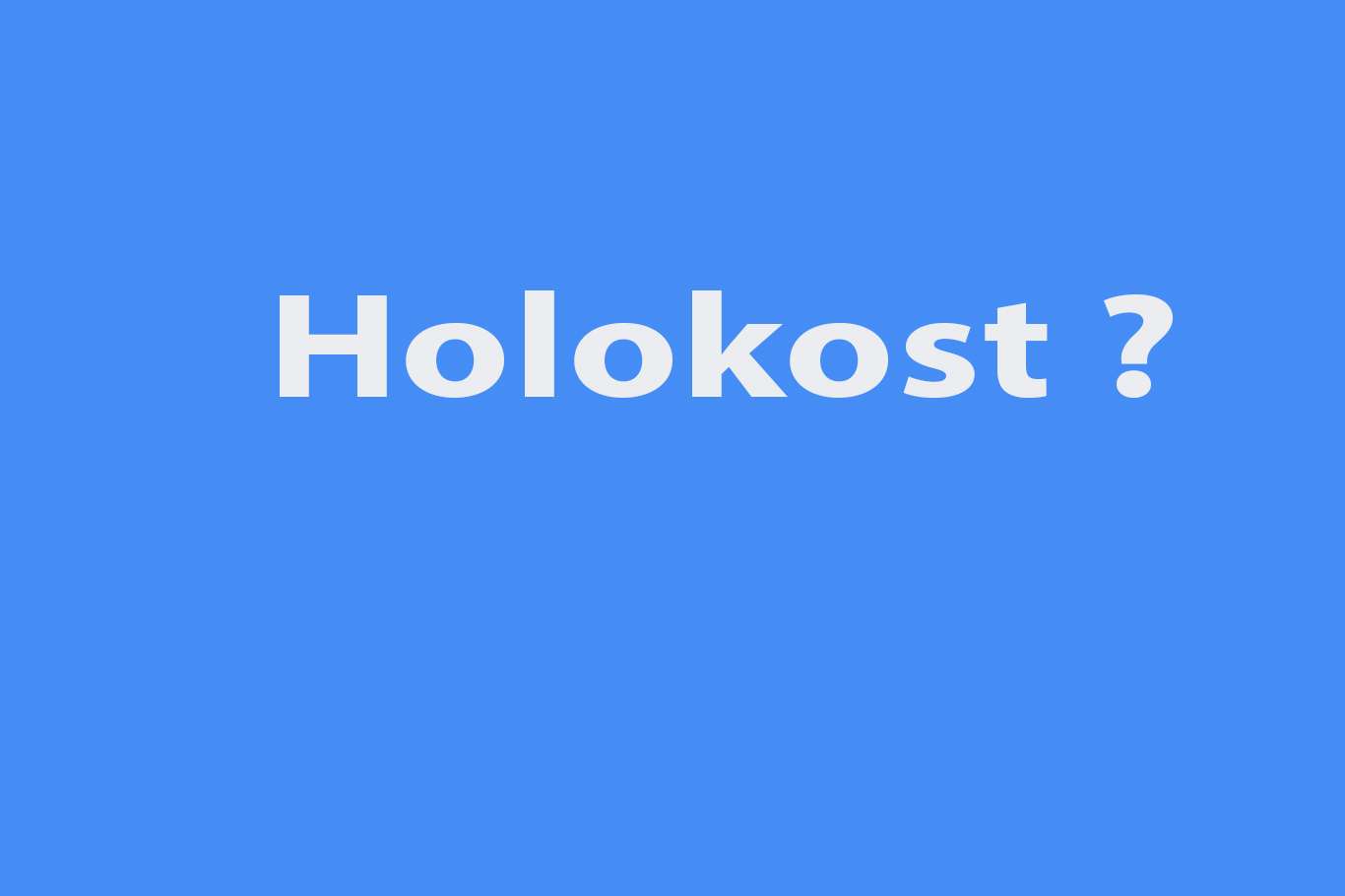 Holokost nedir? Holokost nedir?